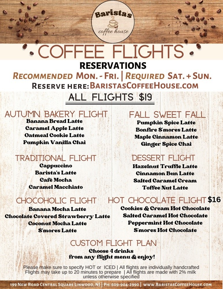 Menu Barista s Coffee House